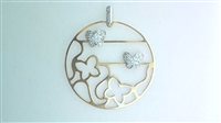 Anhänger Dame in Gold Cubic Zirconia FARFALLE ZIRC M UU/ZT 3.40 Sommer GB